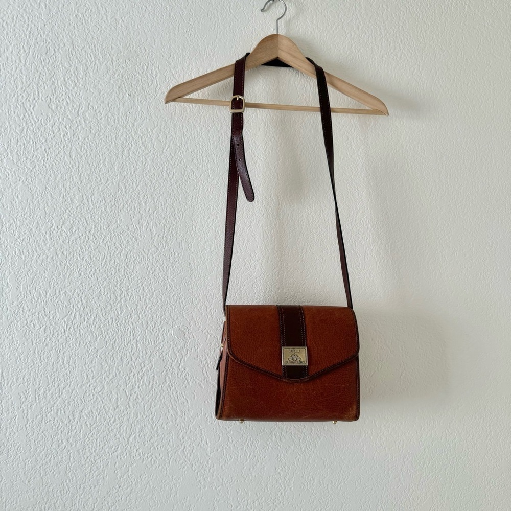 Capelli pebbled leather crossbody leather bag